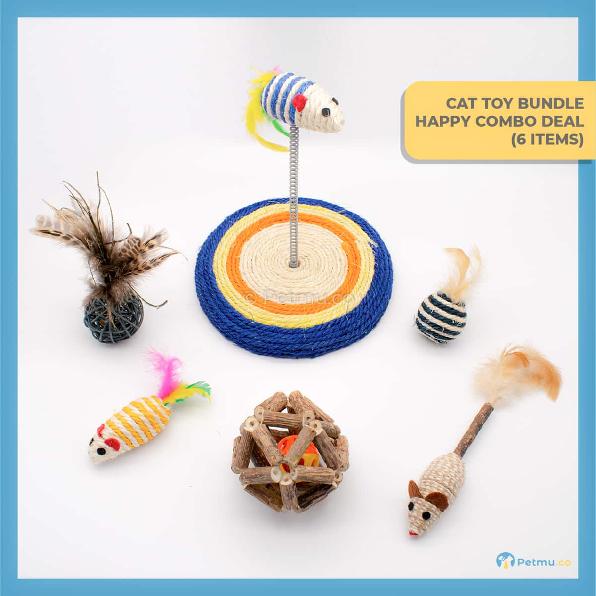 Petmu.co Best Value Cat Toys Combo Set D