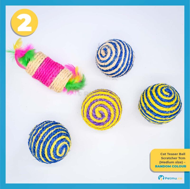 Petmu.co Best Value Cat Toys Combo Set B (Cat Teaser Toys with Bell, Set Mainan Kucing Murah) [5 Pcs] - Image 4