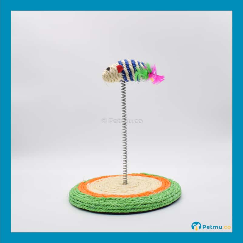 Sisal Toy Cat Play Scratch Board With Spring Mouse - Image 4