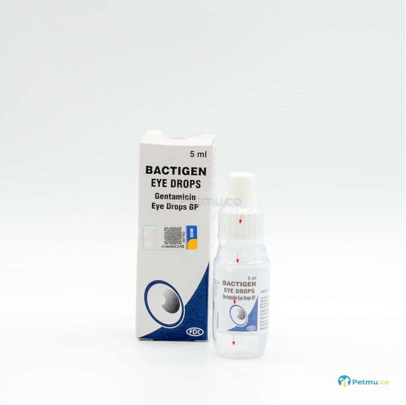 Bactigen Eye Drop For Pets (Dogs & Cats) Gentamicon Eye Drops BP (5ml