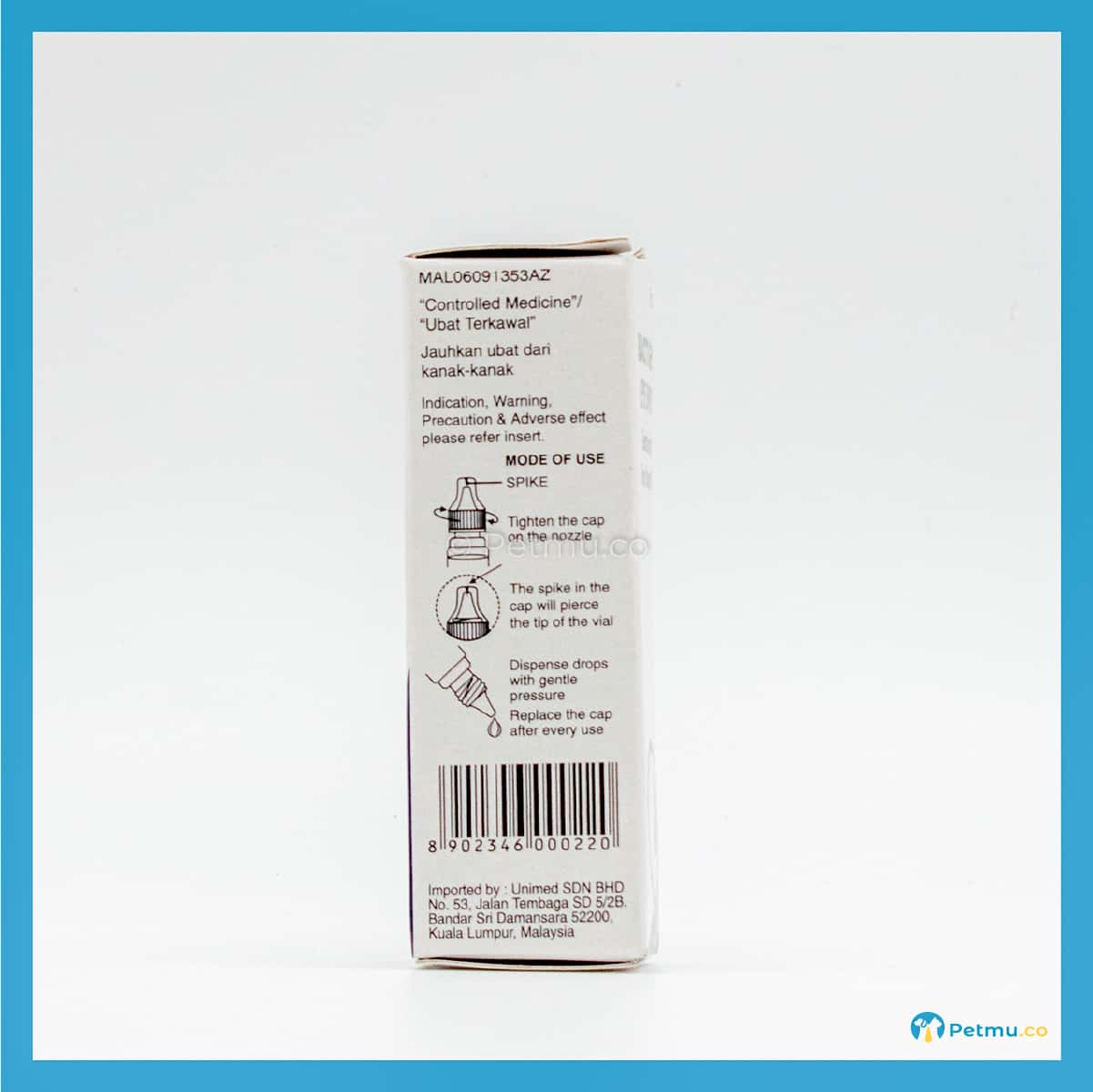 Bactigen Eye Drop For Pets (Dogs & Cats) Gentamicon Eye Drops BP (5ml