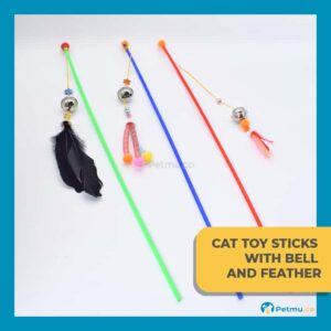 Cat Sticks Toy with Bell and Feather (57CM)
