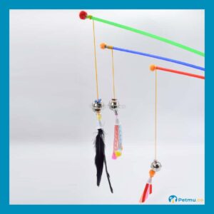 CT001-2 Cat Sticks Toy with Bell and Feather (57CM)