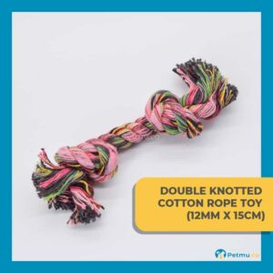 Colourful Double Knotted Cotton Dog Rope Toy (12MM X 15CM)