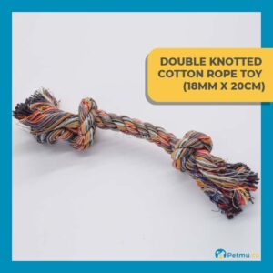 Colourful Double Knotted Cotton Dog Rope Toy (18MM X 20CM)