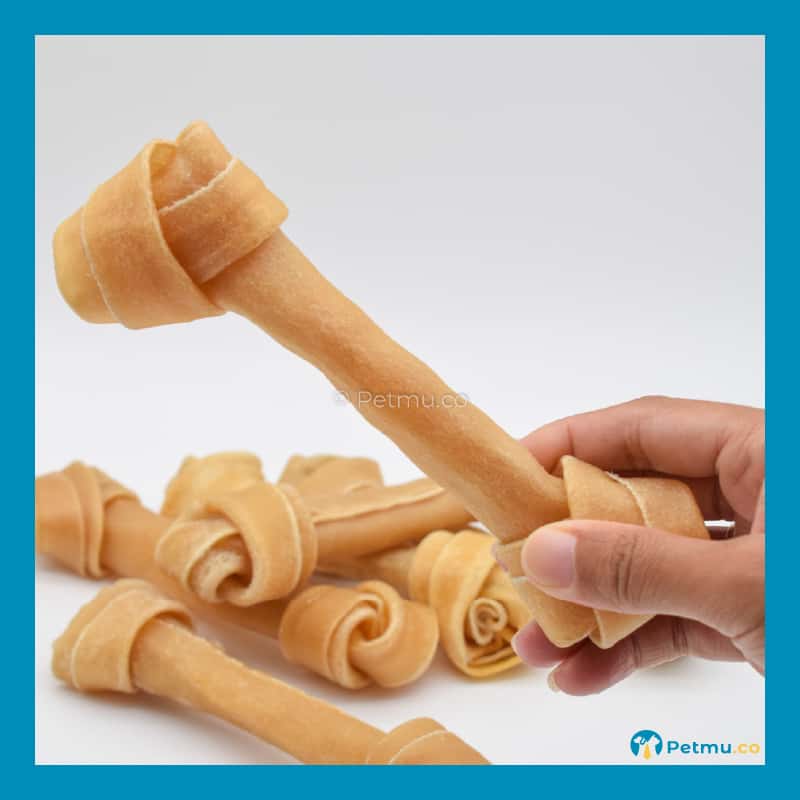Knotted Bone Natural Rawhide Dog Chew & Treat Big Pack – Dog Dental Care Dog Toys - Image 9