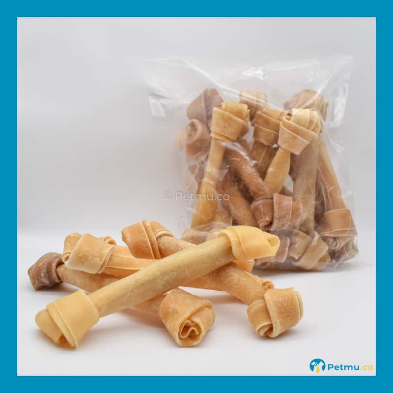 Knotted Bone Natural Rawhide Dog Chew & Treat Big Pack – Dog Dental Care Dog Toys - Image 6