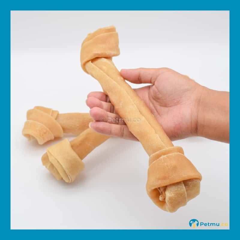 Knotted Bone Natural Rawhide Dog Chew & Treat Big Pack – Dog Dental Care Dog Toys - Image 5